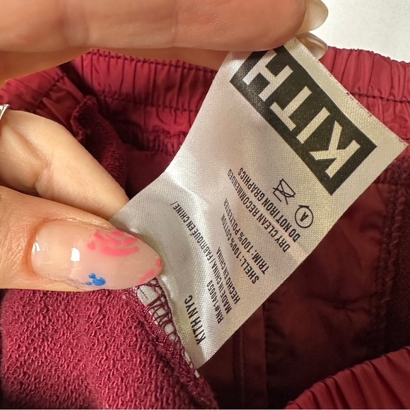 KITH Jackson Pant nylon overlay joggers Landmarks Collection Large burgundy - Picture 12 of 15